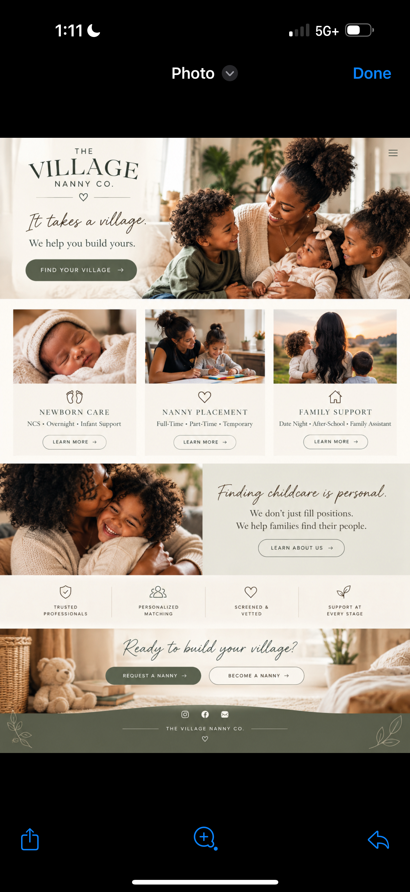 The Village Nanny Co. — It takes a village. We help you build yours. A mother with her children.